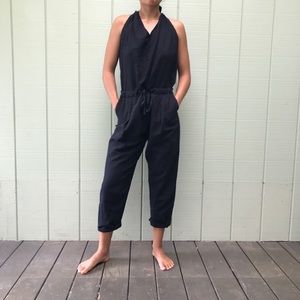 Zara Jumpsuit Linen/Cotton Black Md